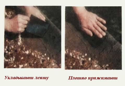 ремонт щелей при помщи клеящей ленты