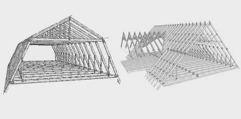 стропильная конструкция мансардной крыши